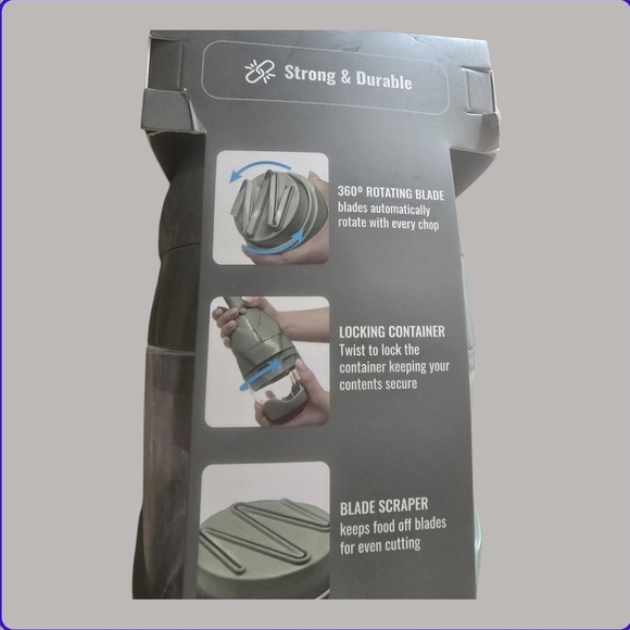 Food Chopper~Push Green Chopper, By Gourmet Good Grips~NEW - Picture 3 of 9